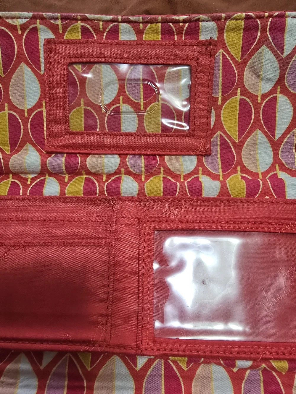 Vera Bradley Quilted Red Clutch Wallet